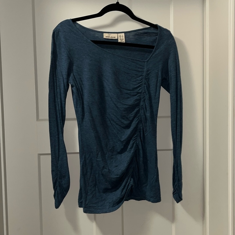 DKNY Jeans long sleeve top with asymmetrical neck size small
